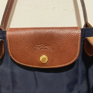 Longchamp Lepliage Small Should Bag Tote navy brand new